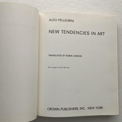Vintage 1966 New Tendencies In Art Aldo Pellegrini Crown Black HC Italy