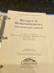 recipes & remembrances word of life lutheran brethren church cookbook