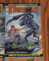 Turok paperback Book Set 1 2 3 4 by Teitelbaum Gold Key based on video game M2