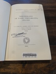 Set: Bibliography of Fossil Vertebrates 1939-1972 Geological Society of America