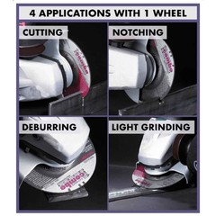 United Abrasives SAIT 22436 6x.095×5/8-11 Ultimate Combo Z-Tech Wheel 10 pk