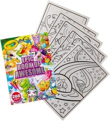 Giant Epic Coloring Book with 288 Pages & Foil Stickers for Creative Kids