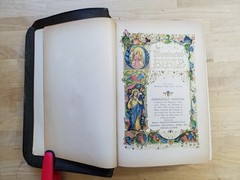 The Illuminated Bible 1941 Indexed KJV Columbia Educational Book Vintage Leather