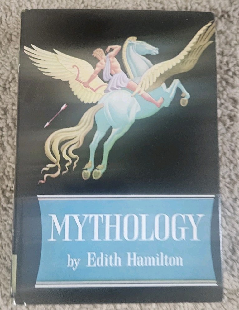 1942 Mythology by Edith Hamilton Hardcover Book DJ Little Brown VGC