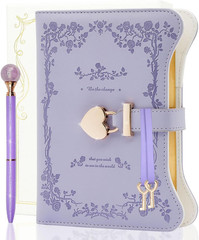 Hi! SCI Diary with Lock and Keys for Girls & Women, 360 Pages Journal with Lock