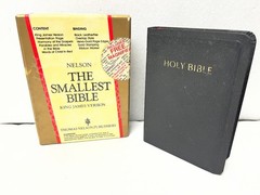 Holy Bible – The Smallest Bible Thomas Nelson 103 Black Leatherflex, gold pages