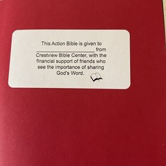 The Action Bible: God’s Redemptive Story by Sergio Cariello HC 2020 David C Cook