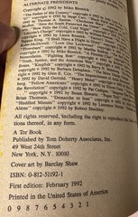 ALTERNATE PRESIDENTS and ALTERNATE OUTLAWS; editor: Mike Resnick, Used, Paper