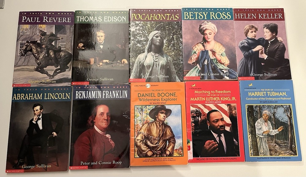 Lot of 10 In Their Own Words and The Story of Scholastic Reference Biographies