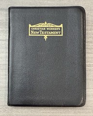 Christian Worker’s 1924 New Testament GENUINE LEATHER Pocket Bible (1945)