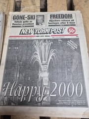 Dec 31,1999 & January 1, 2000 New York Post Newspapers Year 2000 Special Edition