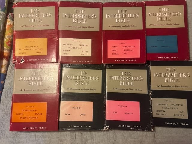 The Interpreters Bible 1957 commentary – lot of 8 – volumes 1-4, 6, 8, 9, 11
