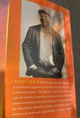Andy Weir signed THE MARTIAN, deluxe edition, dust jacket cover, 1st/1st