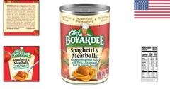 Delicious 14.5 oz Spaghetti & Meatballs – No Artificial Flavors or Preservatives