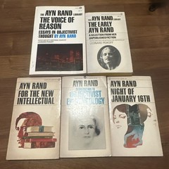 AYN RAND Lot of 5 Vintage Paperback Books January 16th Voice Of Reason VG