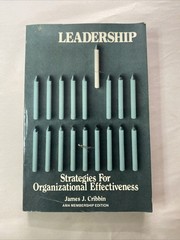 Leadership by James J. Cribbin (1982, Hardcover)