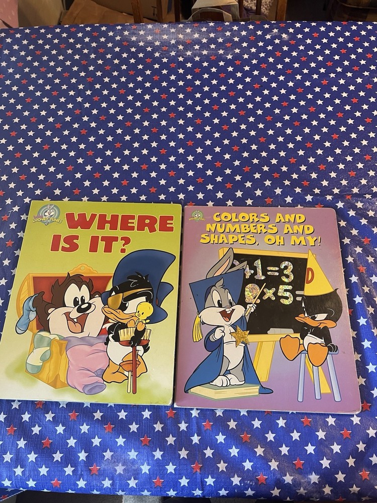 Two Baby Looney Tunes Hard Cover Learning Books