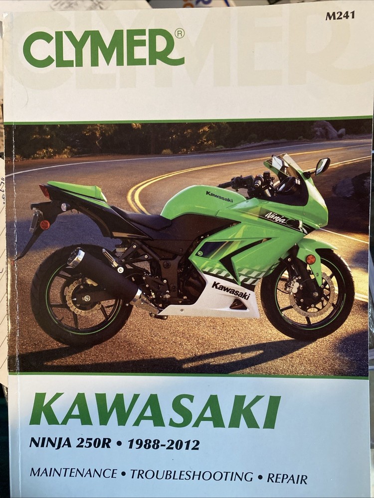 Kawasaki 1988-2012 Ninja 250 250R CLYMER Maintenance REPAIR MANUAL Book no M241
