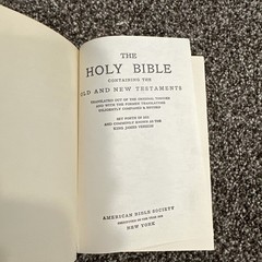 Holy Bible Old And New Testaments American Bible Society New York
