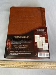 NKJV Spiritual Warfare Bible Brown Leathersoft Charisma House **EXCELLENT**