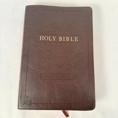 Holy Bible King James Version Religion Spiritual Faux Leather Bound Book