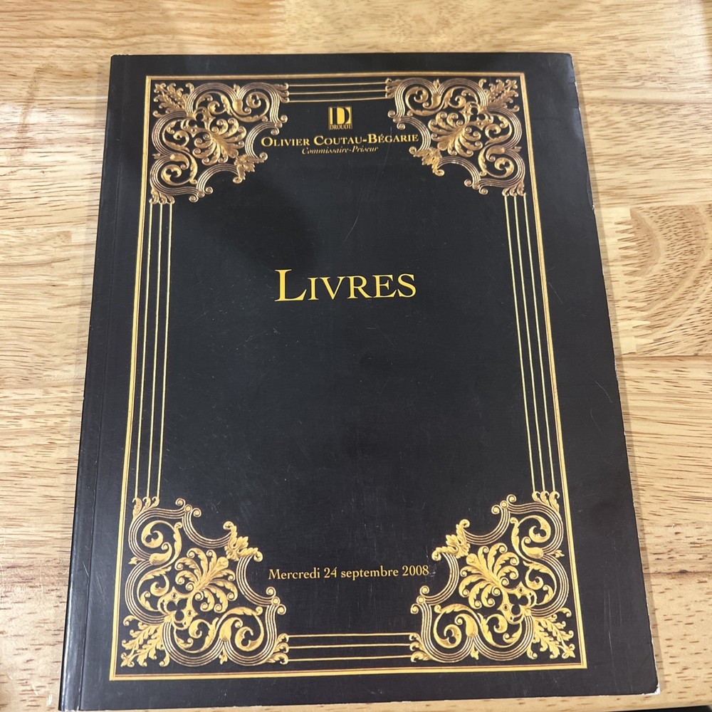 LIVRES AUCTION CATALOG 2008 OLIVIER COUTAU-BEGARIE , 104 PAGES IN FRENCH
