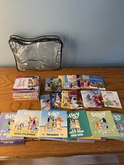 Disney Pixar Usborne Bluey Massive Lot of 50+ Kids Mini Books Stories Coloring