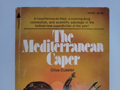 1973 THE MEDITERRANEAN CAPER CLIVE CUSSLER 1ST /1ST EDITION PAPERBACK DIRK PITT