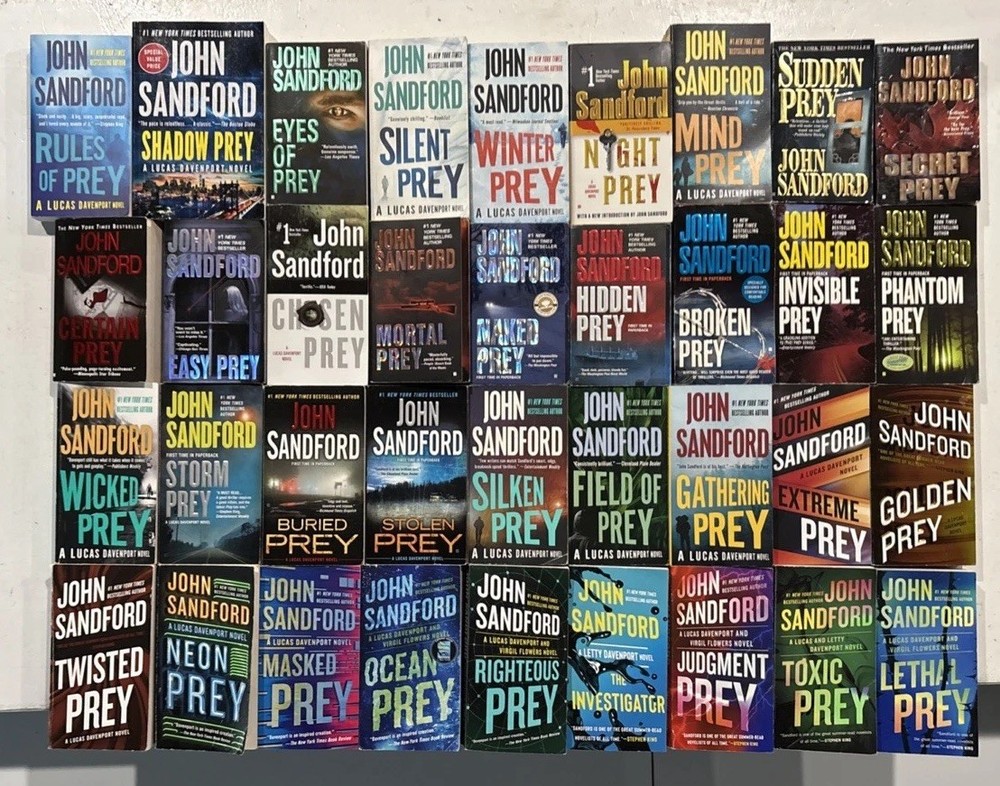36 Book Lot Complete Lucas Davenport „PREY” Series #1-35+1 JOHN SANDFORD Set