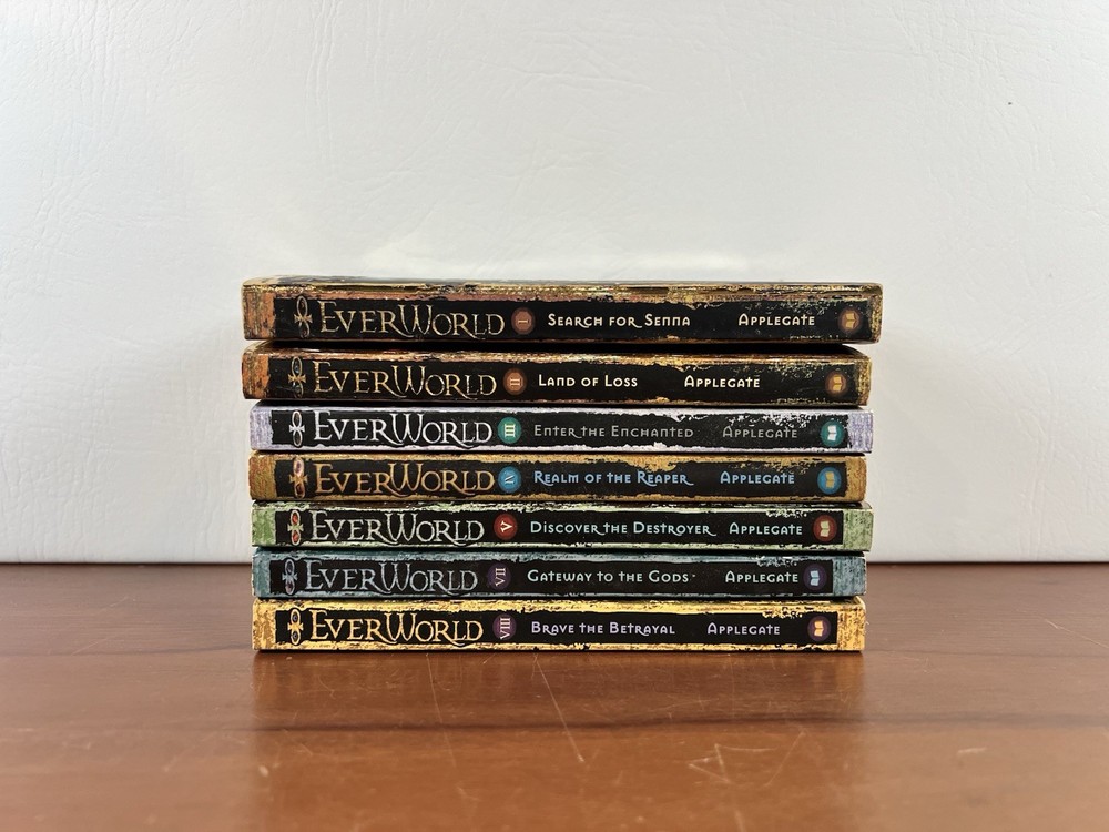 Everworld I-VII 1-7 Book Lot K.A. Applegate Paperback