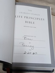 NASB Charles F. Stanley Life Principles Bible 2nd Edition Leathersoft with Box