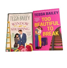 Lot of 2 FIRST EDITION Tessa Bailey Romance Books Avon Cover on Window Shopping