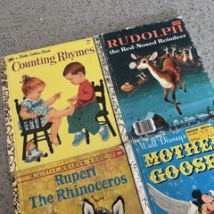 Lot 5 Vintage 1940s 1950s Little Golden Books Mid Century Children’s Stories