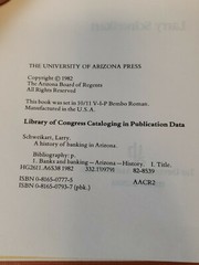 A History of Banking in Arizona Larry Schweikart Author Signed Inscribed 1982 HC