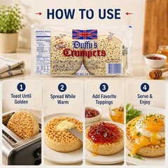 Duffy’s Crumpets British Breakfast Bread 12.5oz