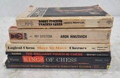 Tha Chess Book Collection Lot of 6 – Bobby Fischer, Irving Chernev, Nimzovich