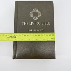Tyndale The Living Bible Paraphrased Black Faux Leather 1973 Vintage