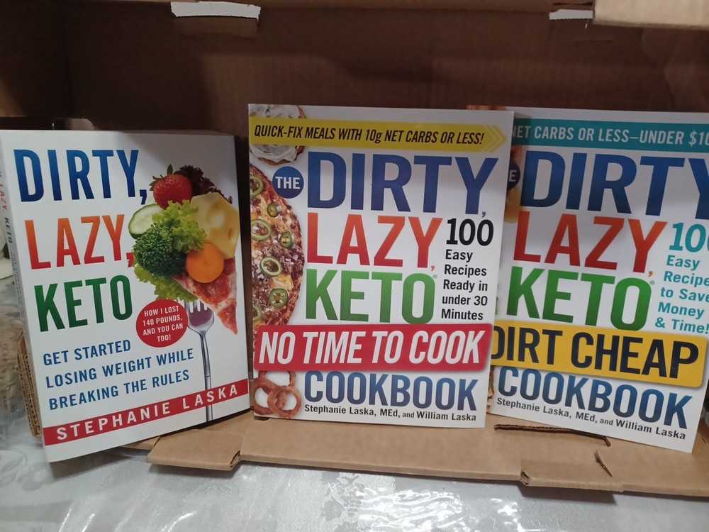 Dirty Lazy Keto And Dirty Lazy Cook Book Paperbacks, Recipes, Lot Of 3