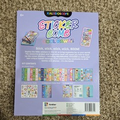 Kaliedoscope (Hinkler) Sticker Bomb „Cool Kawaii” (Hard Cover) Stickers + Book