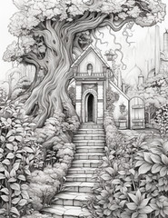 Secret Garden Coloring Book for Adults & Kids ,