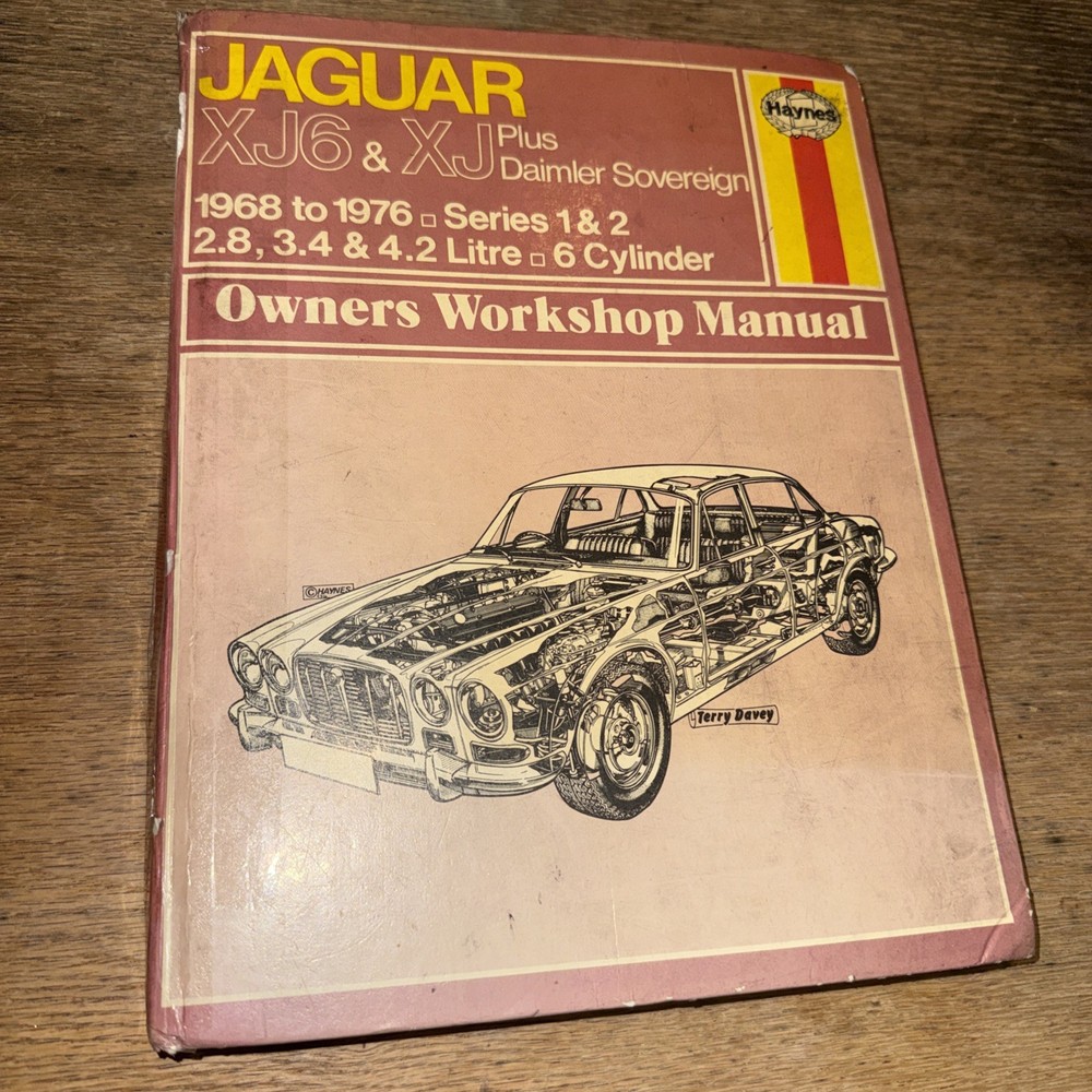 JAGUAR XJ6 1968-1986 Official Vintage 80s Haynes Repair Manual 242 – HARDCOVER