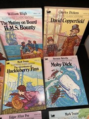 Vintage Set of 12 Illustrated Classic Editions Mini Paperbacks Books