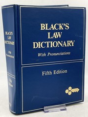 BLACK’S LAW DICTIONARY Henry Campbell Black 1979 Hardcover Fifth Edition