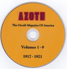 Azoth: The Occult Magazine of America. Near complete run on DVD or USB Drive