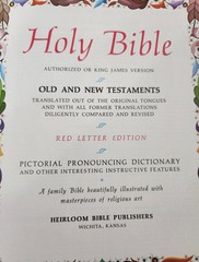 Holy Bible King James Version Red Letter Edition Family 1971 Heirloom Hardcover