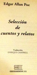 1999 E. Allen Poe Collection of Stories and Stories Spanish Text H/C 255 Pages