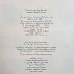 Harry N. Abrams Roy Lichtenstein Landscape Sketches 1984-1985 HC Illus Signed