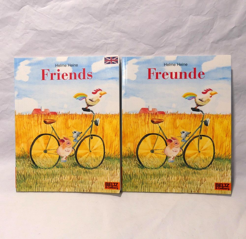 2 Children’s Books Friends & Freunde /English and German Versions by Helme Heine
