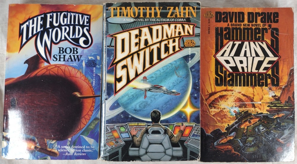 Lot of 3 Baen Books Sci-Fi Paperbacks Shaw Zahn Drake Hammers Slammers