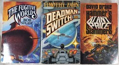 Lot of 3 Baen Books Sci-Fi Paperbacks Shaw Zahn Drake Hammers Slammers